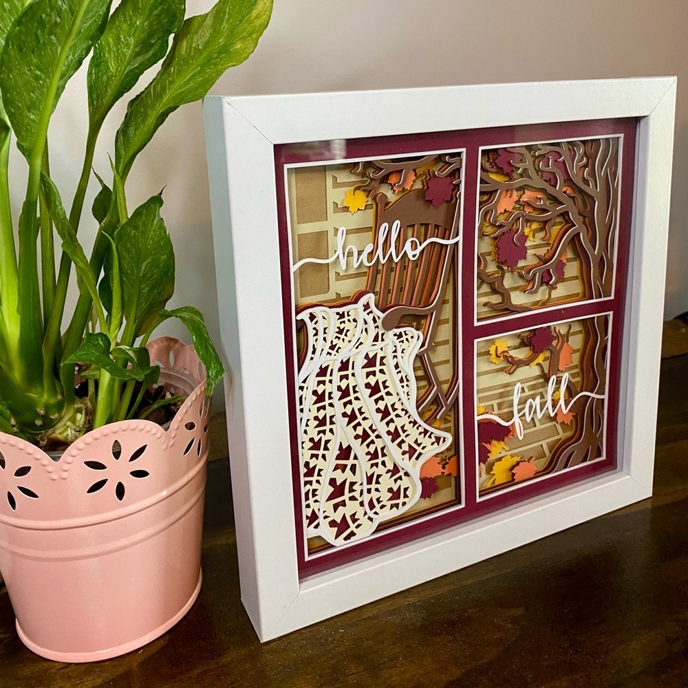 3D Hello Fall Shadowbox - Picture 3 of 8